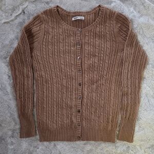 Old Navy Tan Cable Knit Cardigan